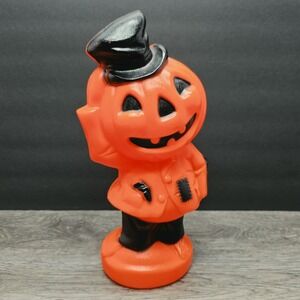 VTG 1969 Empire Halloween Pumpkin Man Jack O Lantern Scarecrow Hobo Blow Mold